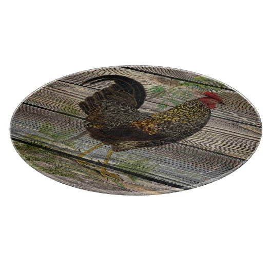 Rustic Country Rooster Küche Schneidebrett (Ecke)