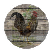 Rustic Country Rooster Küche Schneidebrett (Vorderseite)