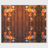 Rustic Country Shiny Frohe Weihnachten Geschenkpapier (Flach)