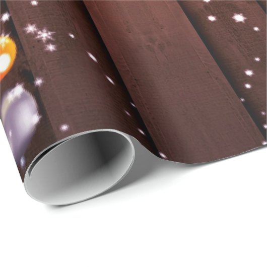 Rustic Country Shiny Frohe Weihnachten Geschenkpapier (Rolleneckpunkt)