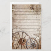 Rustic country stationery briefpapier (Vorne/Hinten)