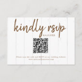 Rustic Country Stiefel RSVP Karte mit QR Code (Vorderseite)
