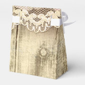 Rustic Country Vintag Lace Wood Gastgeschenk Box Geschenkschachtel (Rückseite)