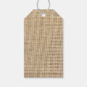 Rustic Country Vintage Burlap Geschenkanhänger (Rückseite)