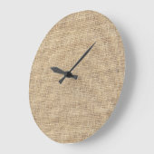 Rustic Country Vintage Burlap Große Wanduhr (Winkel)