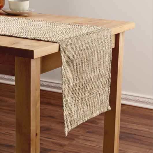 Rustic Country Vintage Burlap Kurzer Tischläufer (Beispiel)