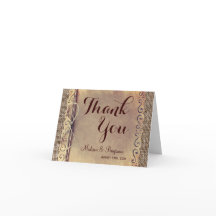 Rustic Country Vintage Hochzeit danke Ihnen Karten