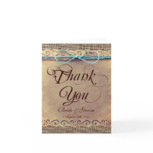 Rustic Country Vintage Hochzeit danke Ihnen Karten