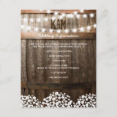Rustic Country Wedding Details | String of Lights Begleitkarte (Vorderseite)