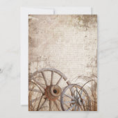 Rustic country wedding invitation einladung (Rückseite)