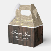 Rustic Country Wedding Vielen Dank Geschenkschachtel (Rückseite)