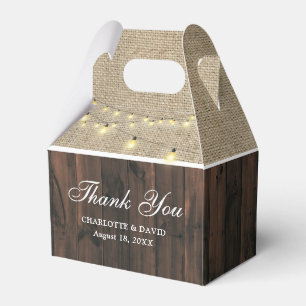 Rustic Country Wedding Vielen Dank Geschenkschachtel
