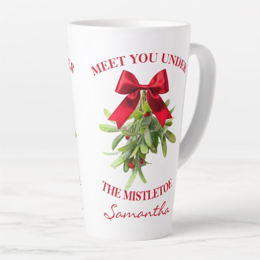 Rustic Country Western Mistletoe Large Mug Milchtasse (Rechte Ecke)