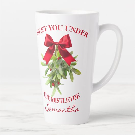 Rustic Country Western Mistletoe Large Mug Milchtasse (Rechts)