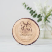 Rustic Country Wood Baby Dusche Einladung (Stehend Vorderseite)