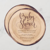 Rustic Country Wood Baby Dusche Einladung (Vorne/Hinten)