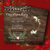 Rustic Country Wood Christmas Party Einladung