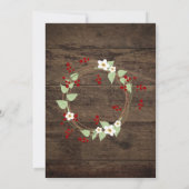 Rustic Country Wood Christmas Party Einladung (Rückseite)