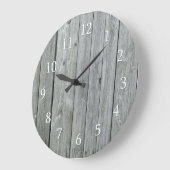 Rustic Country Wood Große Wanduhr (Winkel)