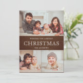 Rustic Country Wood Winter Christmas Feiertagskarte (Stehend Vorderseite)