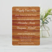 Rustic Country Wooden Einladung (Stehend Vorderseite)