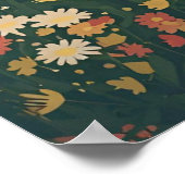 Rustic Countryside Cabin with Wildflowers  Poster (Ecke)