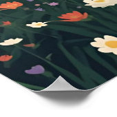 Rustic Countryside Cabin with Wildflowers  Poster (Ecke)