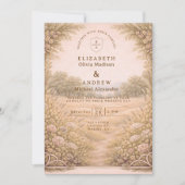 Rustic Countryside Garden Wedding Einladung (Vorderseite)