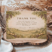 Rustic Countryside Vineyard Wedding Dankeskarte