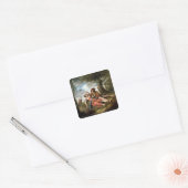 Rustic Courtship Quadratischer Aufkleber (Umschlag)