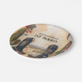 Rustic Cowboy 1st Rodeo Birthday Pappteller (Schrägansicht)
