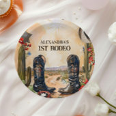 Rustic Cowboy 1st Rodeo Birthday Pappteller