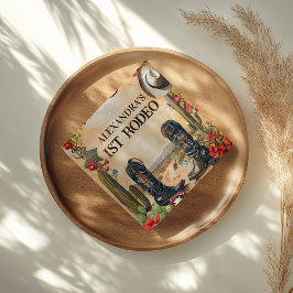 Rustic Cowboy 1st Rodeo Birthday Serviette