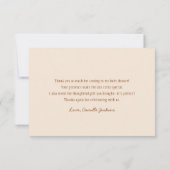 Rustic Cowboy Babydusche Danke Karte (Rückseite)