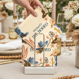 Rustic Cowboy Boots 1st Birthday Serviette