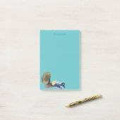 Rustic Cowboy Boots Hat Blue Lila Blanket Custom Post-it Klebezettel (Auf Schreibtisch)