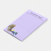 Rustic Cowboy Boots Hat Blue Lila, kundenspezifisc Post-it Klebezettel (angewinkelt)