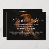 Rustic Cowboy Boots Hat Memorial Service Beerdigun Einladung (Vorne/Hinten)