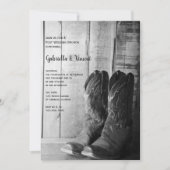 Rustic Cowboy Boots Western Post Wedding Brunch Einladung (Vorderseite)