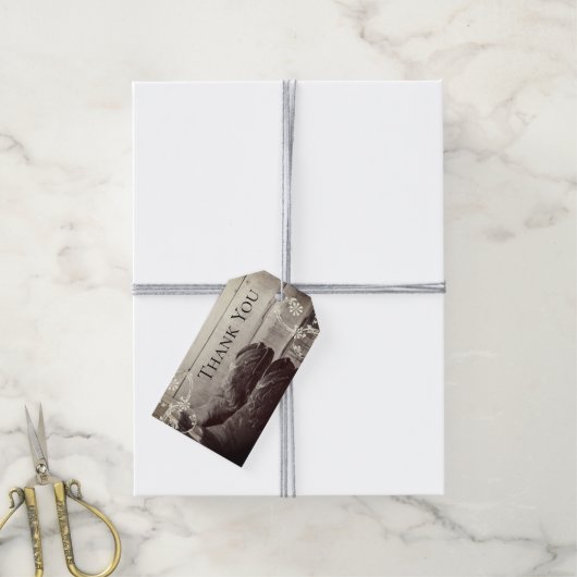 Rustic Cowboy Boots Western Quinceañera Vielen Dan Geschenkanhänger (Mit Garn)