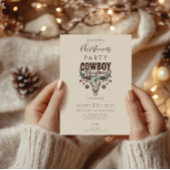 Rustic Cowboy Christmas Einladung
