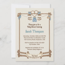 Rustic Cowboy Clothesline Boy Baby Dusche