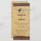 Rustic Cowboy hasst Barbed Wire Wedding Programm (Vorne/Hinten)