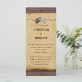 Rustic Cowboy hasst Barbed Wire Wedding Programm (Stehend Vorderseite)