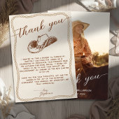  Rustic Cowboy Hat Photo Graduation Party Script Dankeskarte