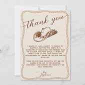  Rustic Cowboy Hat Photo Graduation Party Script Dankeskarte (Vorderseite)