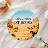 Rustic Cowboy Rodeo 1st Birthday Celebration Pappteller