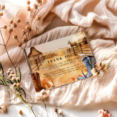 Rustic Cowboy Rodeo 1st Birthday Style Dankeskarte