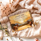 Rustic Cowboy Rodeo 1st Birthday Theme Dankeskarte