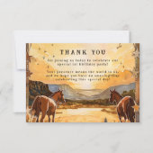 Rustic Cowboy Rodeo 1st Birthday Theme Dankeskarte (Vorderseite)
